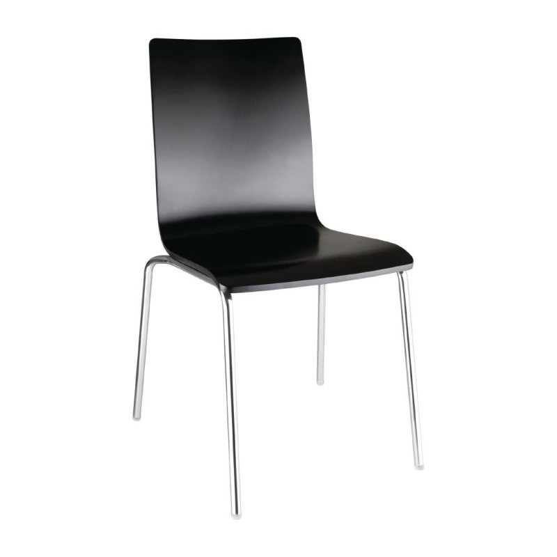 Sedia schienale quadrato nera - Set di 4 - Bolero - Fourniresto Sedia schienale quadrato nera - Set di 4 - Bolero - Fourniresto