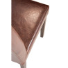 Sedia con schienale alto in similpelle marrone scuro patinato - Set di 2 - Bolero - Fourniresto
