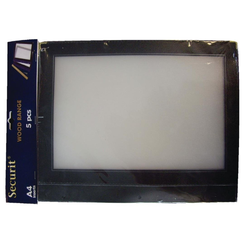Inserti Extra Neri A4 - Securit - Fourniresto Inserti Extra Neri A4 - Securit - Fourniresto