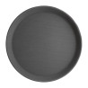 Piatto antiscivolo in fibra di vetro tondo nero 280mm - Olympia KRISTALLON - Fourniresto