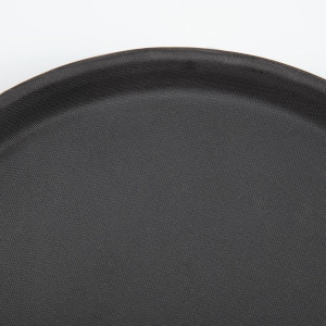 Piatto antiscivolo in fibra di vetro tondo nero 280mm - Olympia KRISTALLON - Fourniresto