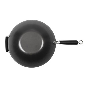 Wok Antiaderente Fondo Piatto - 35 cm - Kitchen Craft - Fourniresto