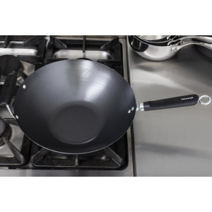 Wok Antiaderente Fondo Piatto - 35 cm - Kitchen Craft - Fourniresto