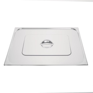 Coperchio in acciaio inossidabile doppio - GN 2/1 in acciaio inossidabile - Vogue - Fourniresto
