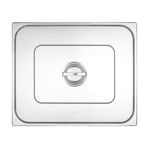 Coperchio in acciaio inossidabile doppio - GN 2/1 in acciaio inossidabile - Vogue - Fourniresto
