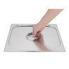 Coperchio in acciaio inossidabile - GN 2/3 - Vogue - Fourniresto