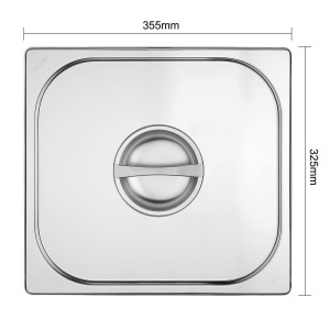 Coperchio in acciaio inossidabile - GN 2/3 - Vogue - Fourniresto