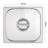 Coperchio in acciaio inossidabile - GN 2/3 - Vogue - Fourniresto