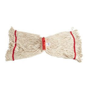 Testa di scopa straccio con fascia di mantenimento rossa - Scot Young - Fourniresto