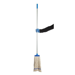 Testa di scopa con striscia di fissaggio blu - Scot Young - Fourniresto