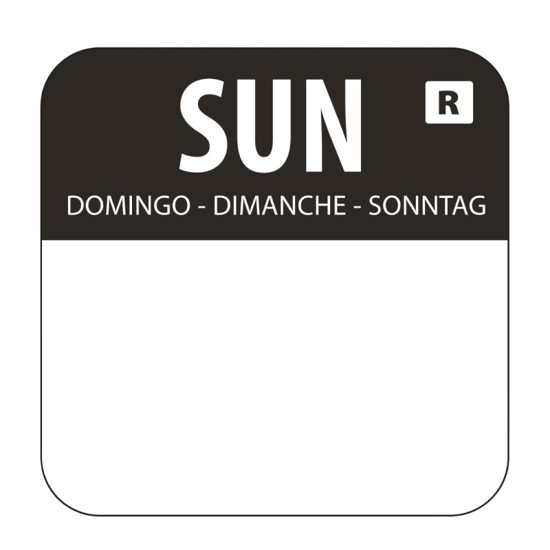 Etichette Alimentari Nere "Domenica" - Lotto da 1000 - Vogue Etichette Alimentari Nere "Domenica" - Lotto da 1000 - Vogue