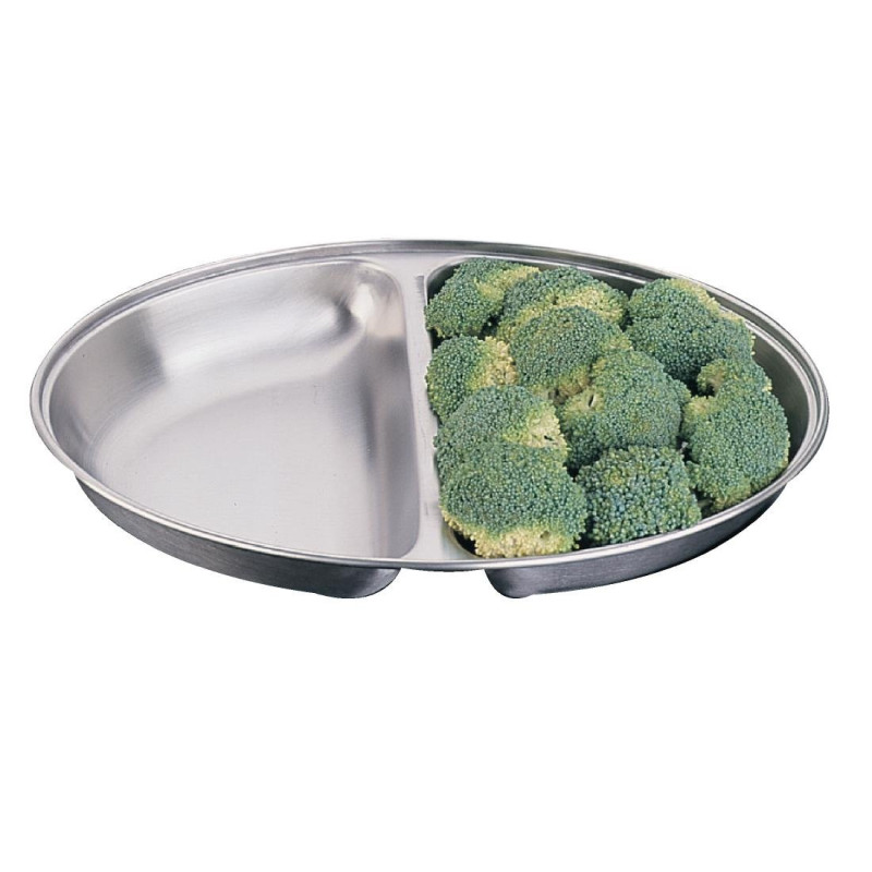 Piatto ovale per verdure 2 scomparti 210x300mm - Olympia - Fourniresto Piatto ovale per verdure 2 scomparti 210x300mm - Olympia - Fourniresto