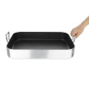 Piatto da arrosto antiaderente - L 450 x P 350 mm - Vogue