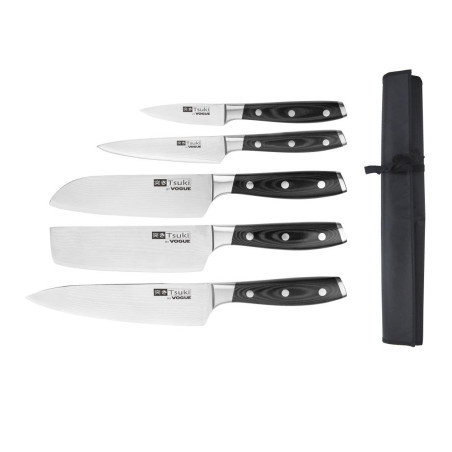 Set di 5 coltelli giapponesi e custodia Tsuki Series 7 - FourniResto