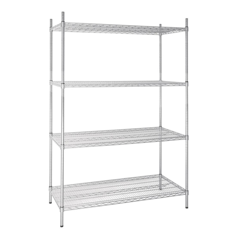 Scaffale a 4 livelli in kit - L 1220 x P 610 mm - Vogue Scaffale a 4 livelli in kit - L 1220 x P 610 mm - Vogue