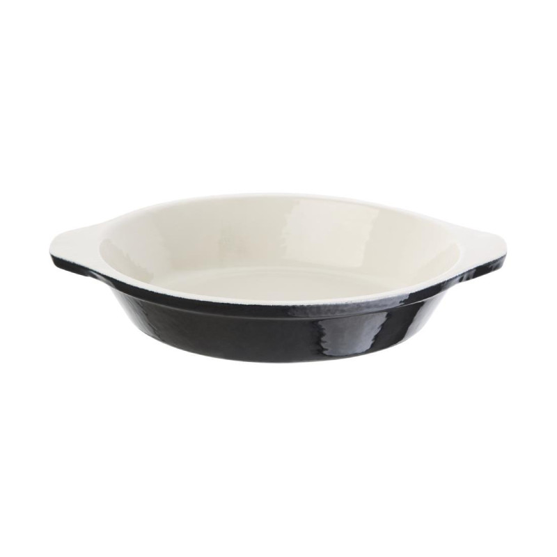 Piatto da gratin tondo nero 750ml - Vogue - Fourniresto Piatto da gratin tondo nero 750ml - Vogue - Fourniresto