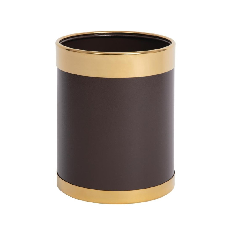 Cestino per la carta con bordo dorato da 10,2 L - Bolero - Fourniresto Cestino per la carta con bordo dorato da 10,2 L - Bolero - Fourniresto