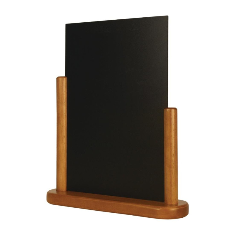 Elegante lavagna da tavolo finitura teak 320 x 270mm - Securit - Fourniresto Elegante lavagna da tavolo finitura teak 320 x 270mm - Securit - Fourniresto