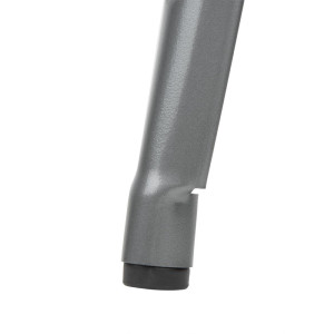 Sgabelli alti in acciaio grigio metallo con schienale - Set di 4 - Bolero