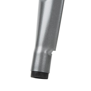 Sgabelli alti con schienale e seduta in legno - Grigio metallizzato - Set di 4 - Bolero