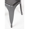 Sedie in Acciaio Grigio Metallizzato - Set di 4 - Bolero