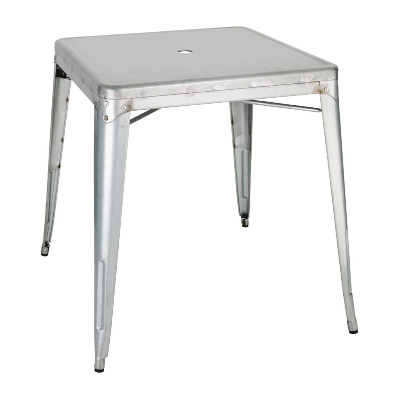 Tavolo Quadrato in Acciaio Grigio - L 668 x P 668 mm - Bolero Tavolo Quadrato in Acciaio Grigio - L 668 x P 668 mm - Bolero