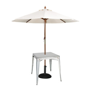 Tavolo Quadrato in Acciaio Grigio - L 668 x P 668 mm - Bolero