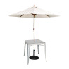 Tavolo Quadrato in Acciaio Grigio - L 668 x P 668 mm - Bolero