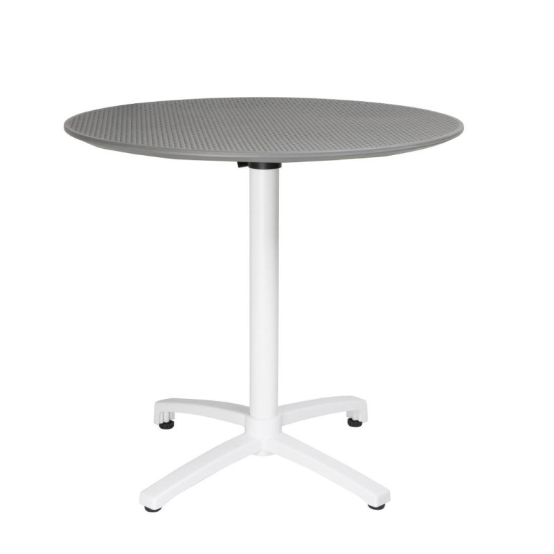 Tavolo pieghevole rotondo in PP - 800 mm - Grigio scuro - Bolero Tavolo pieghevole rotondo in PP - 800 mm - Grigio scuro - Bolero
