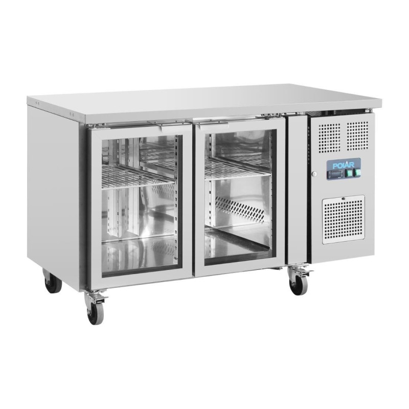 Tavolo Frigorifero Positivo a 2 Porte Vetrate - 205 L - Polar Tavolo Frigorifero Positivo a 2 Porte Vetrate - 205 L - Polar