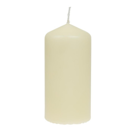 Candele alte cilindriche avorio 120mm - Lotto di 12 Bolsius