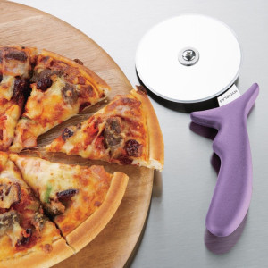 Roulette per Pizza Hygiplas: 102mm, Colore Viola, Allergeni.