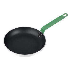 Padella in alluminio antiaderente con manico verde Ø 240 mm - Qualità professionale Hygiplas