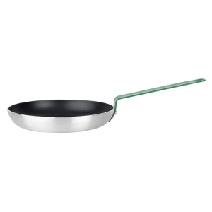 Padella in alluminio antiaderente con manico verde 280 mm - Hygiplas: cottura precisa, facile da pulire