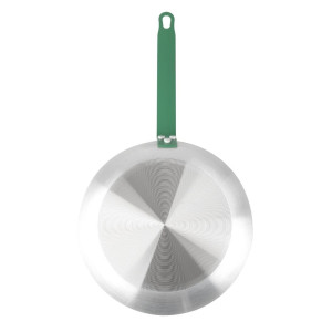 Padella in alluminio antiaderente con manico verde 280 mm - Hygiplas: cottura precisa, facile da pulire