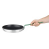 Padella in alluminio antiaderente con manico verde 280 mm - Hygiplas: cottura precisa, facile da pulire