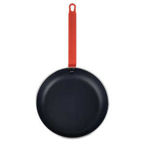 Padella in alluminio antiaderente Ø 280 mm - Hygiplas Manico Rosso SEO: Cottura senza problemi, Rivestimento Teflon Platinum Plu