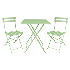 Sedie Pieghevoli in Acciaio Verde Chiaro - Comfort e Durabilità