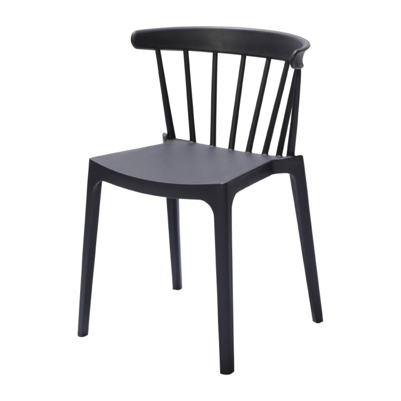 Sedie in polipropilene antracite - Set di 4: Design elegante e comfort duraturo Sedie in polipropilene antracite - Set di 4: Design elegante e comfort duraturo