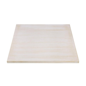 Piatto Tavolo Quadrato Vintage Bianco 700 mm Bolero - Alta qualità in legno di vimini