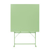 Tavolo quadrato pieghevole Bolero verde chiaro 600 mm in acciaio