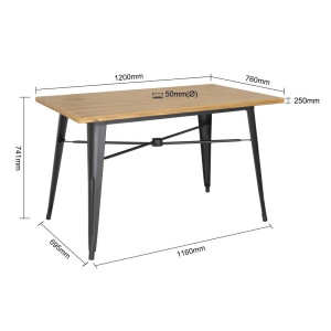 Tavolo da esterno in legno chiaro Bolero - Eleganza e durabilità