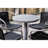 Piatto Tavolo Rotondo in Alluminio Grigio Chiaro 580mm Bolero - Stile Moderno
