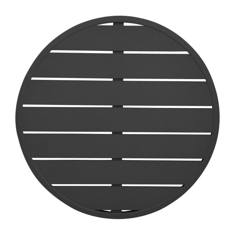 Piatto Tavolo Rotondo in Alluminio Nero Bolero 580mm - Moderno e Resistente Piatto Tavolo Rotondo in Alluminio Nero Bolero 580mm - Moderno e Resistente