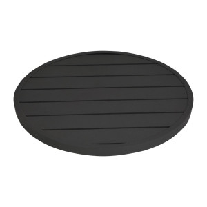 Piatto Tavolo Rotondo in Alluminio Nero Bolero 580mm - Moderno e Resistente
