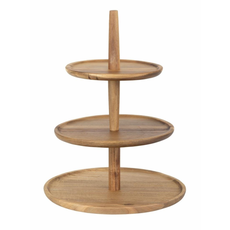 Espositore a 3 livelli in legno di acacia ø305x395 mm - Olympia Espositore a 3 livelli in legno di acacia ø305x395 mm - Olympia