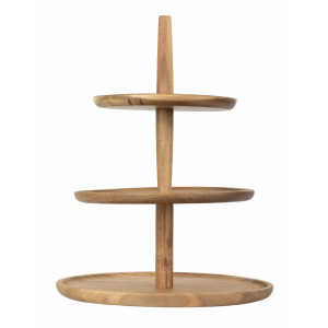 Espositore a 3 livelli in legno di acacia ø305x395 mm - Olympia