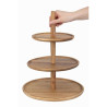 Espositore a 3 livelli in legno di acacia ø305x395 mm - Olympia