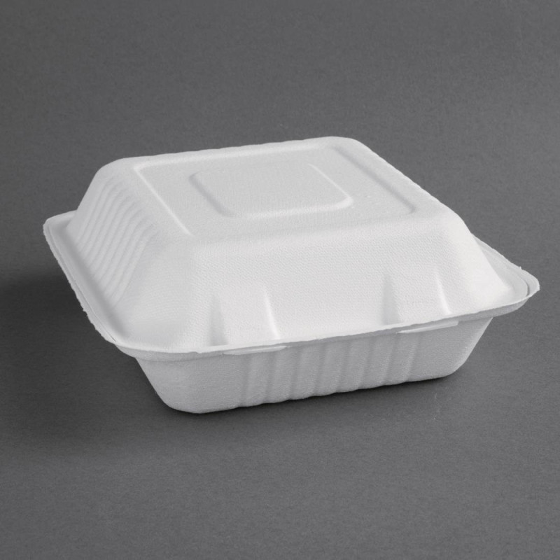 Scatole compostabili in bagassa 223mm - Confezione da 200, ecologiche Scatole compostabili in bagassa 223mm - Confezione da 200, ecologiche