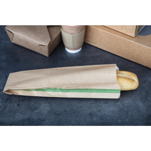 Sacchetti snack caldi compostabili Vegware 356 x 101 mm - Lotto da 500, FC897